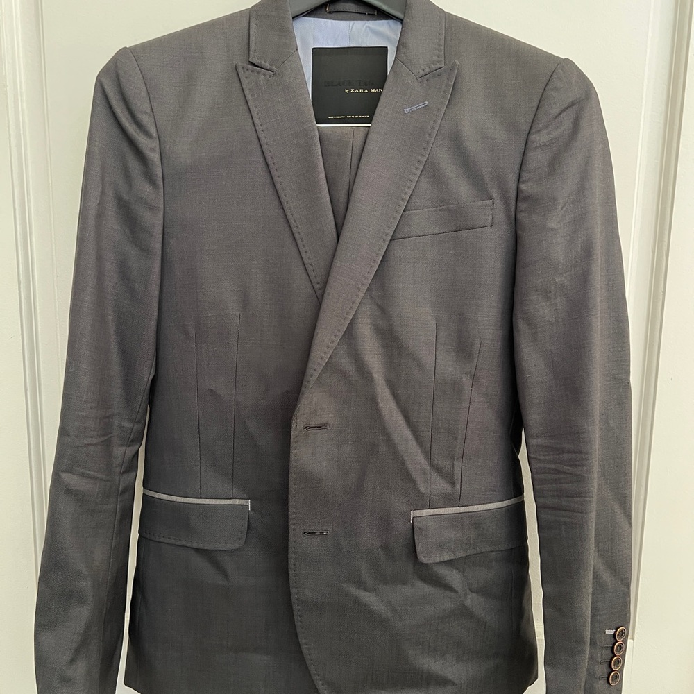 Black Tag by Zara Man Grey 2PC Suit